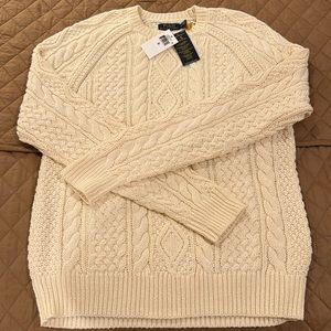 Polo Ralph Lauren Cotton cable knit sweater Sz M